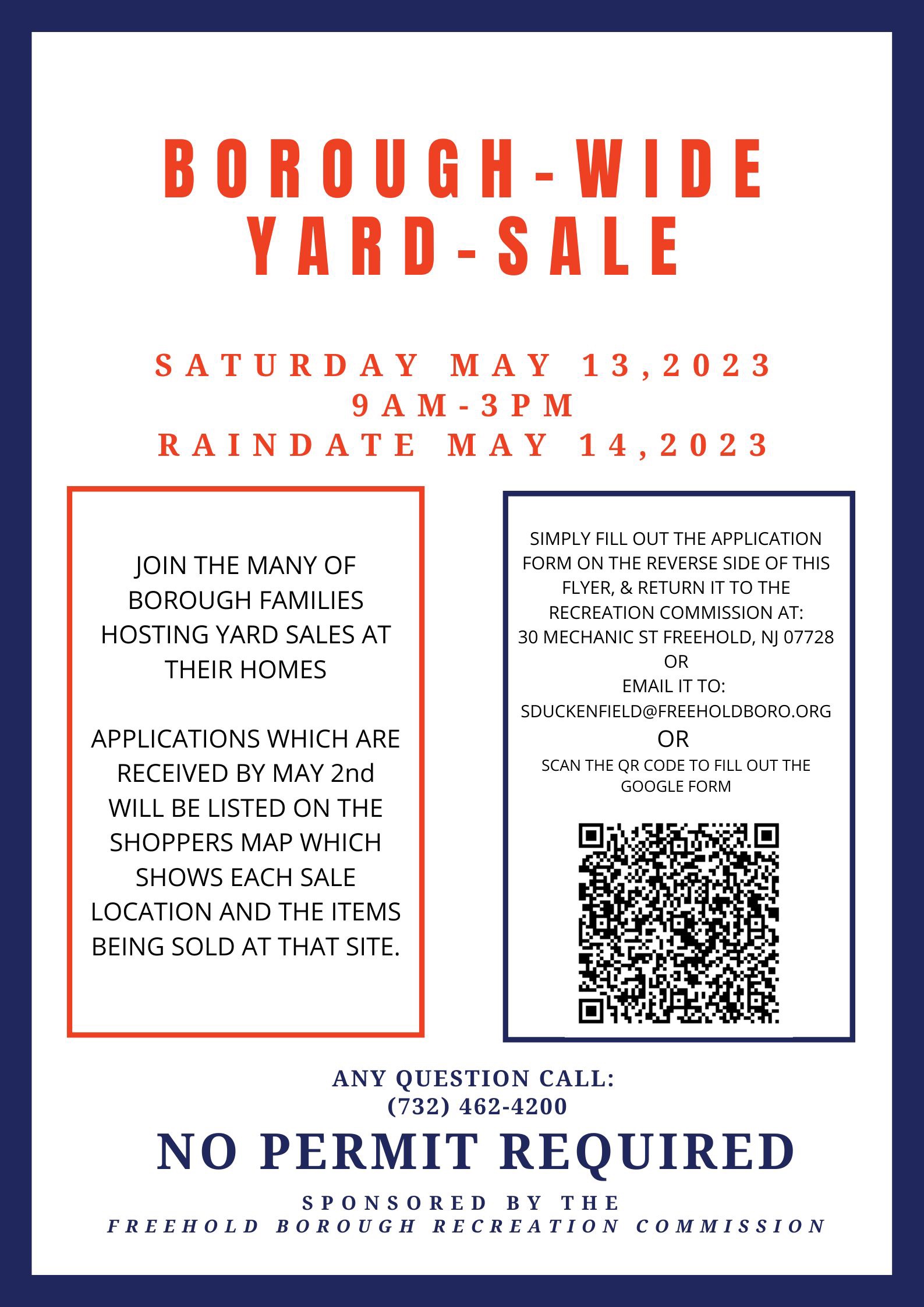 Yard Sale Poster QR code English